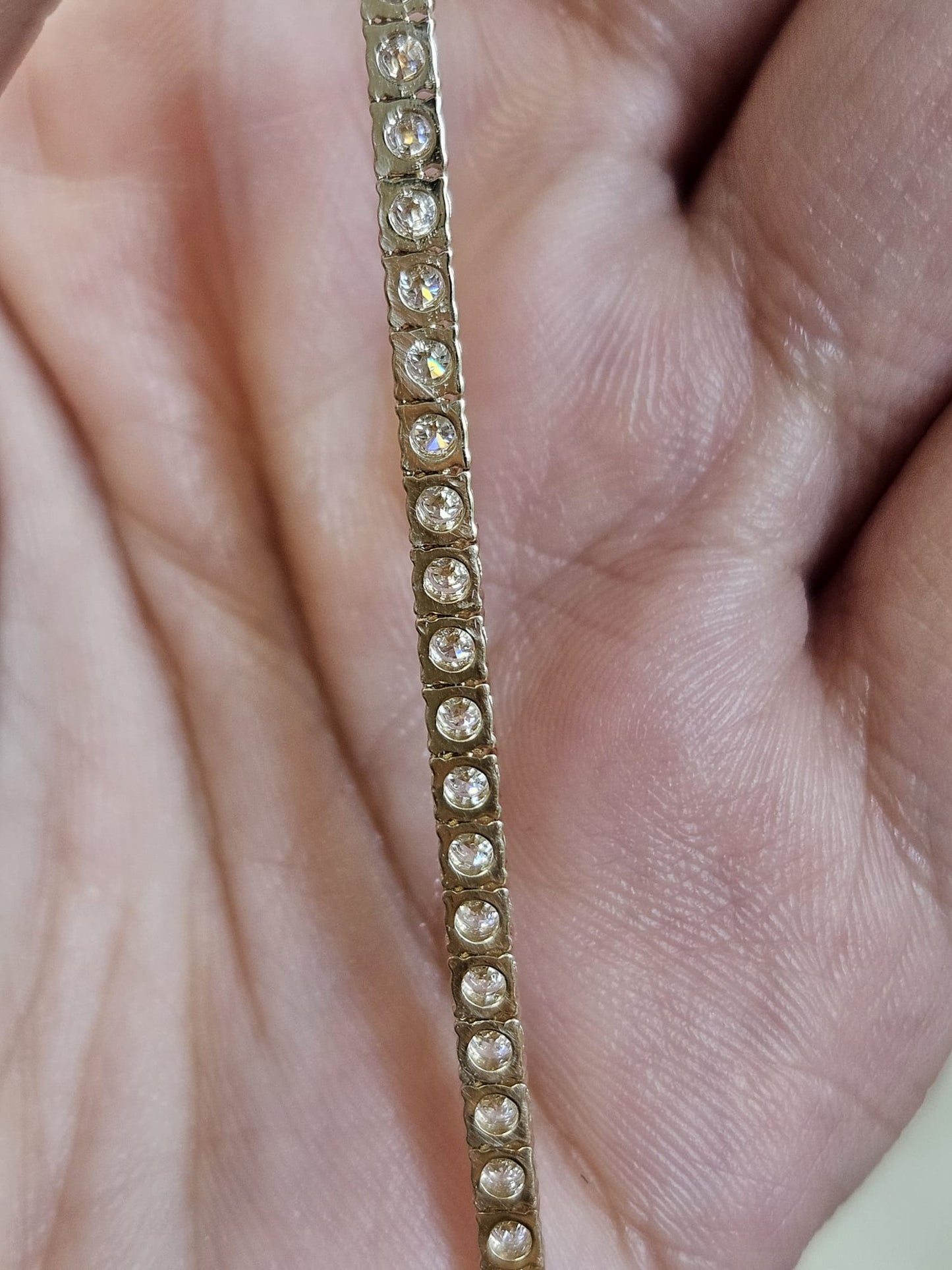 7.84cttw Yellow Gold Lab Diamond 18" Tennis Necklace