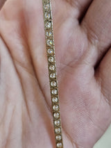 7.84cttw Yellow Gold Lab Diamond 18" Tennis Necklace