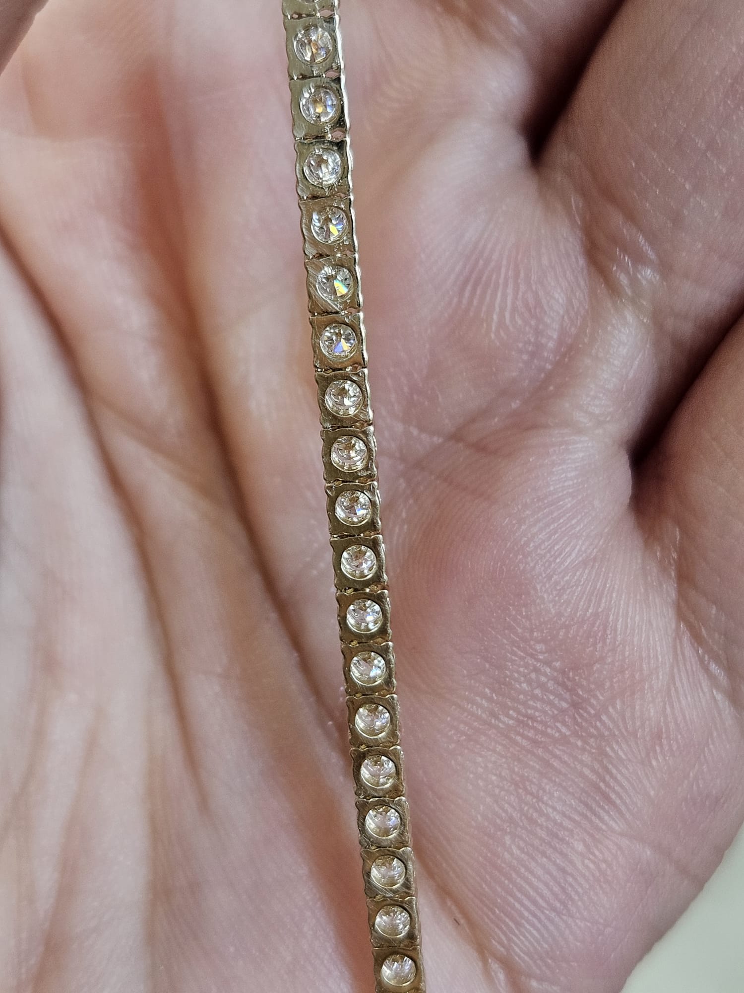 7.84cttw Yellow Gold Lab Diamond 18" Tennis Necklace