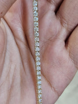 7.84cttw Yellow Gold Lab Diamond 18" Tennis Necklace