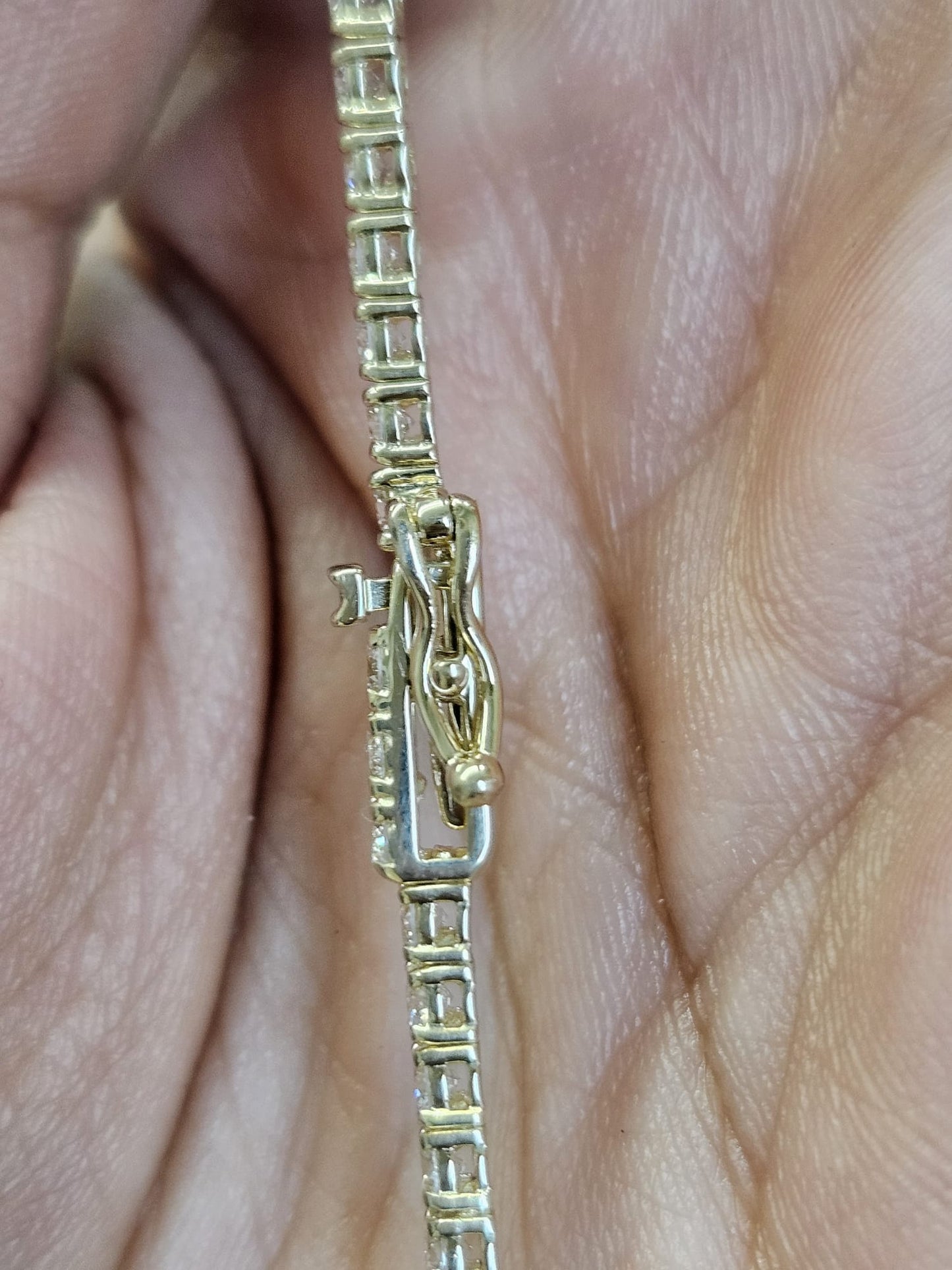 7.97cttw Yellow Gold Lab Diamond 18" Tennis Necklace