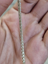 7.97cttw Yellow Gold Lab Diamond 18" Tennis Necklace