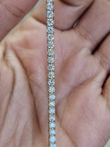 7.97cttw Yellow Gold Lab Diamond 18" Tennis Necklace
