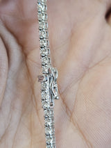 8cttw White Gold Lab Diamond 18" Tennis Necklace