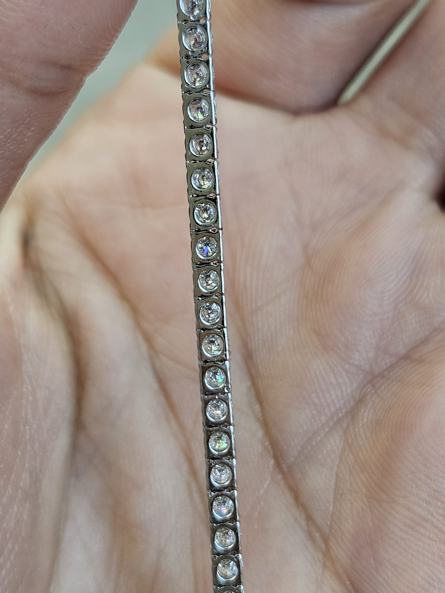 8cttw White Gold Lab Diamond 18" Tennis Necklace