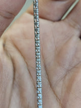 8cttw White Gold Lab Diamond 18" Tennis Necklace