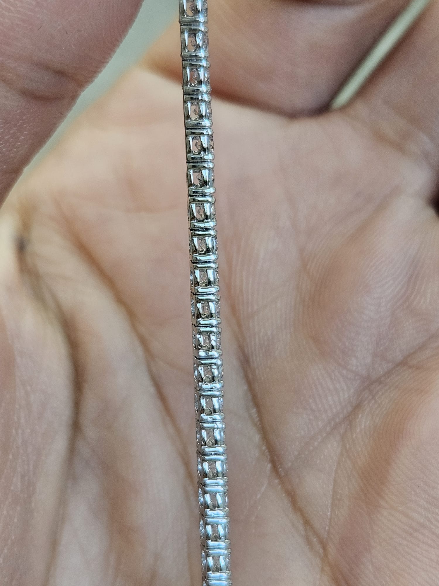 8cttw White Gold Lab Diamond 18" Tennis Necklace
