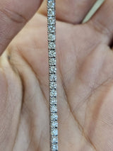 8cttw White Gold Lab Diamond 18" Tennis Necklace