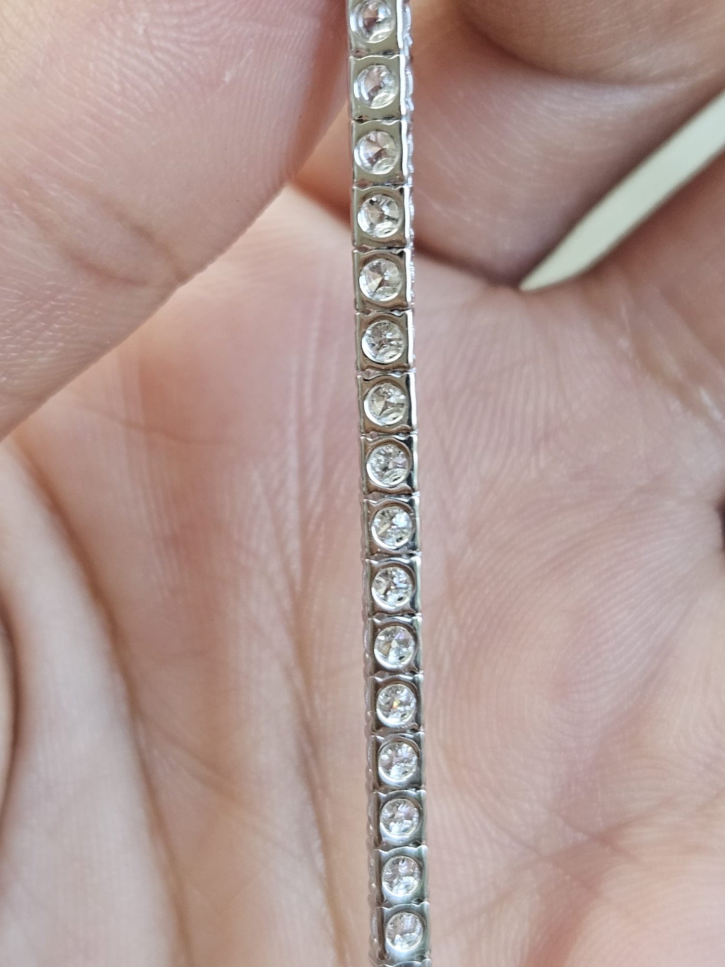 6.95cttw White Gold Lab Diamond 16" Tennis Necklace