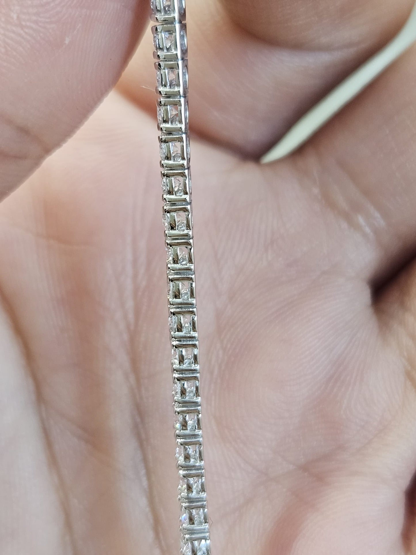 6.95cttw White Gold Lab Diamond 16" Tennis Necklace