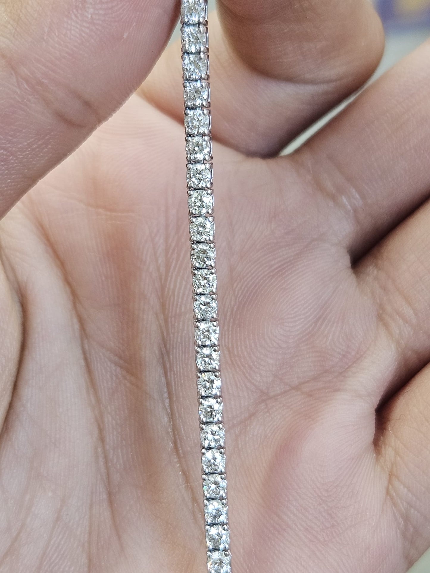 6.95cttw White Gold Lab Diamond 16" Tennis Necklace