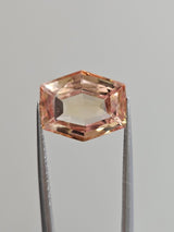 GIA 6.35CT HEXAGONAL ORANGE-YELLOW