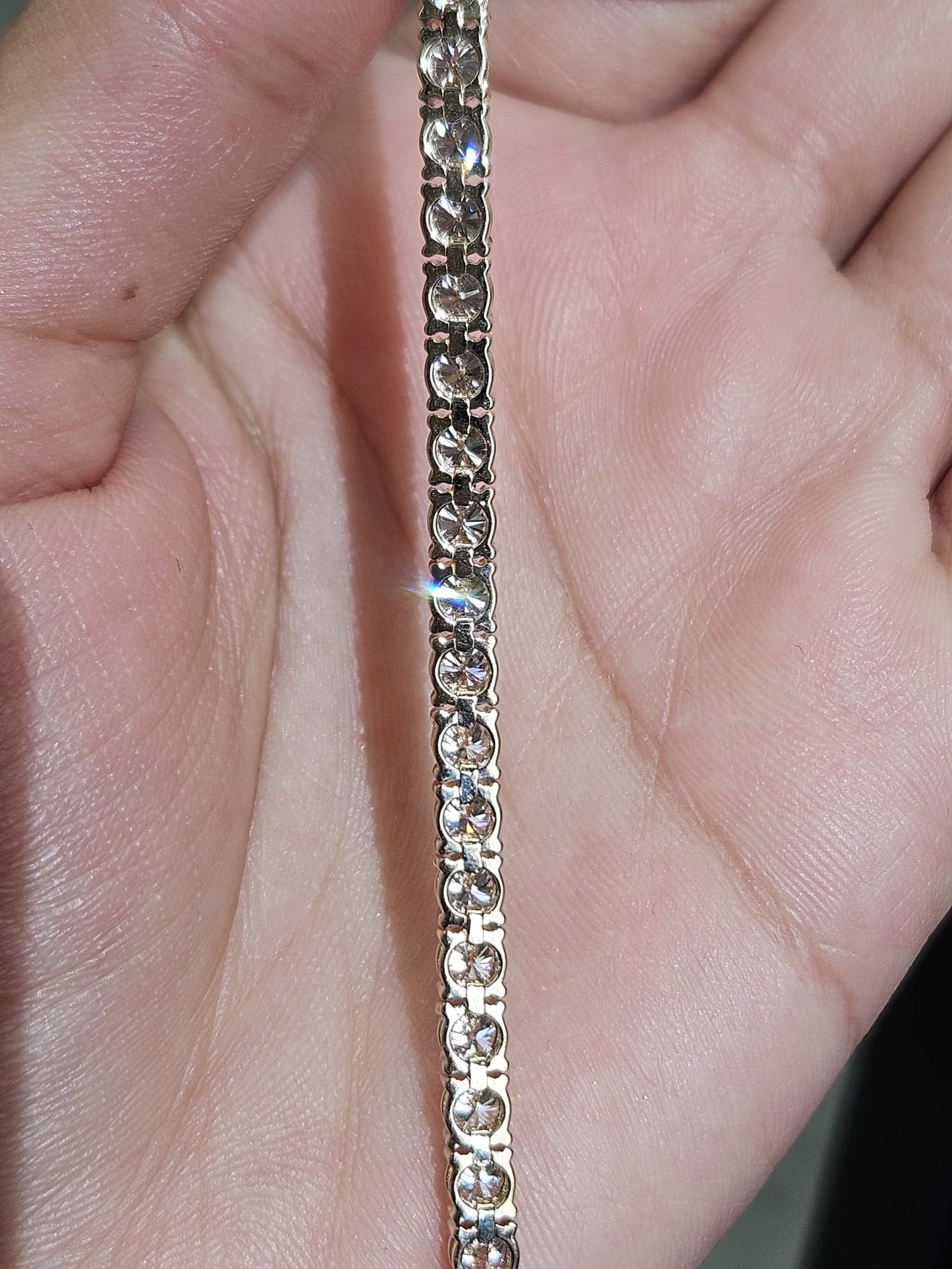 IGI 7.86cttw Yellow Gold Lab Diamond 7.15" Tennis Bracelet