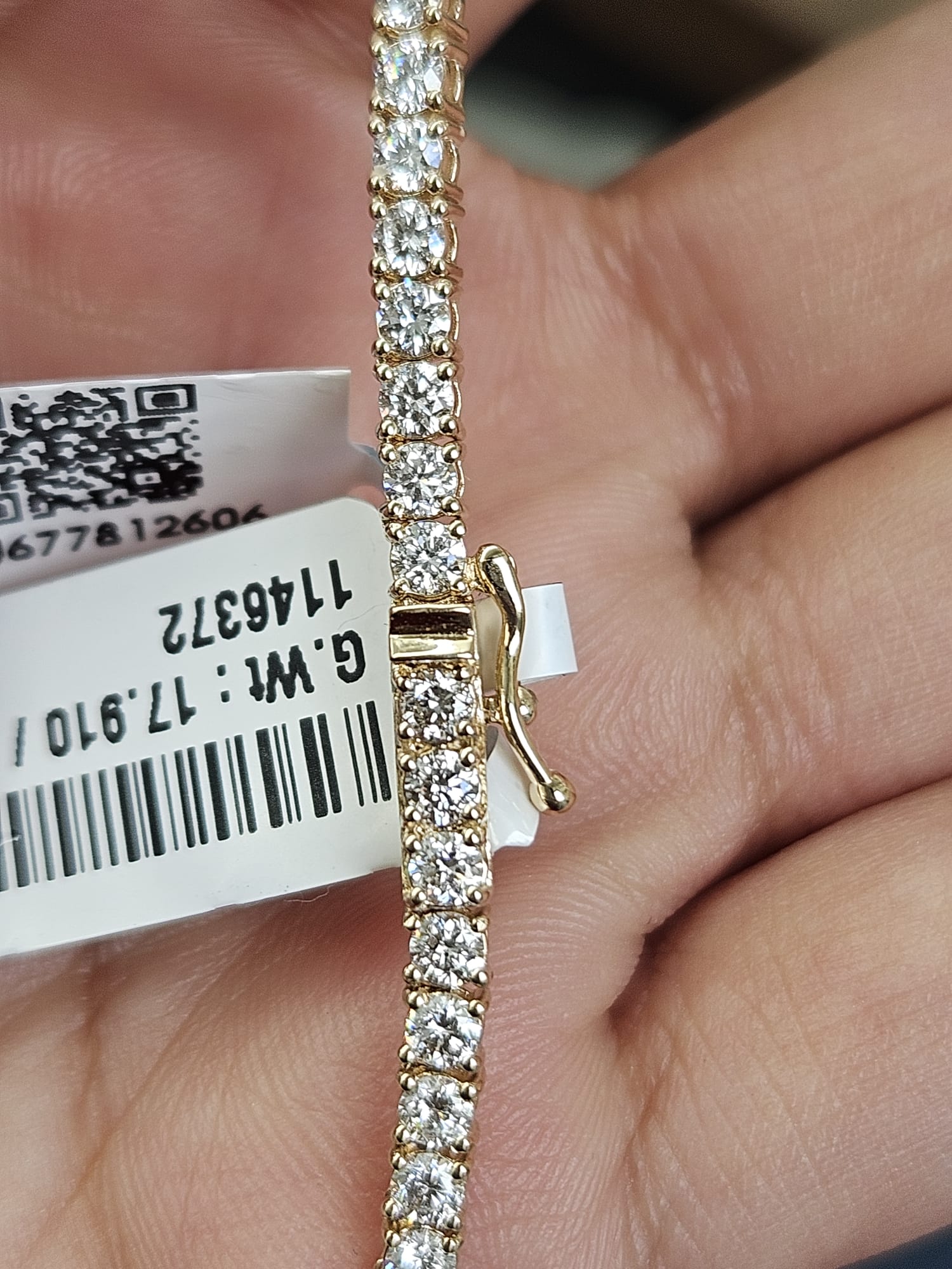 IGI 10.92cttw Yellow Gold Lab Diamond 20" Tennis Necklace