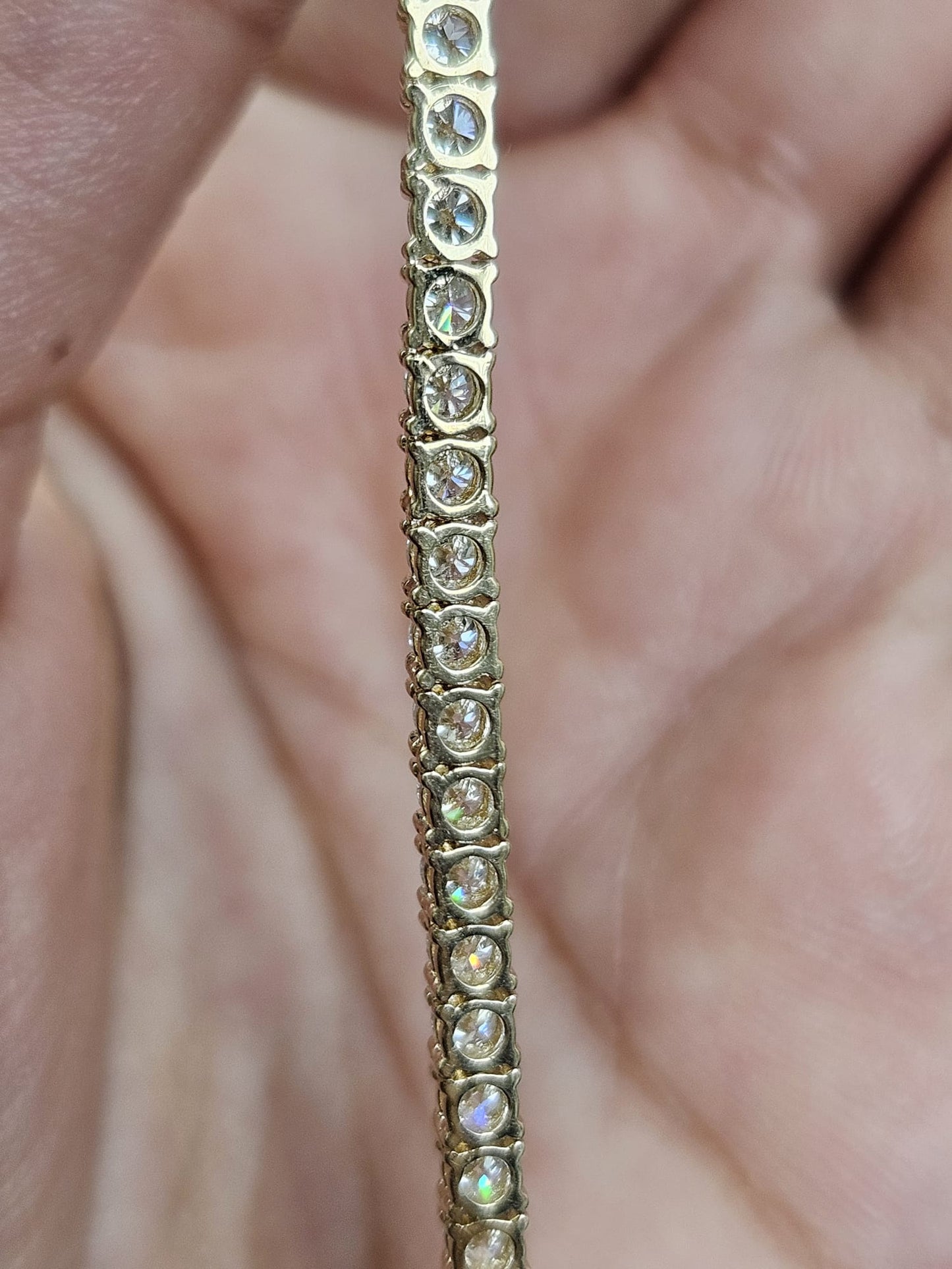 IGI 10.92cttw Yellow Gold Lab Diamond 20" Tennis Necklace