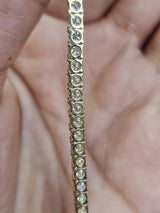 IGI 10.92cttw Yellow Gold Lab Diamond 20" Tennis Necklace