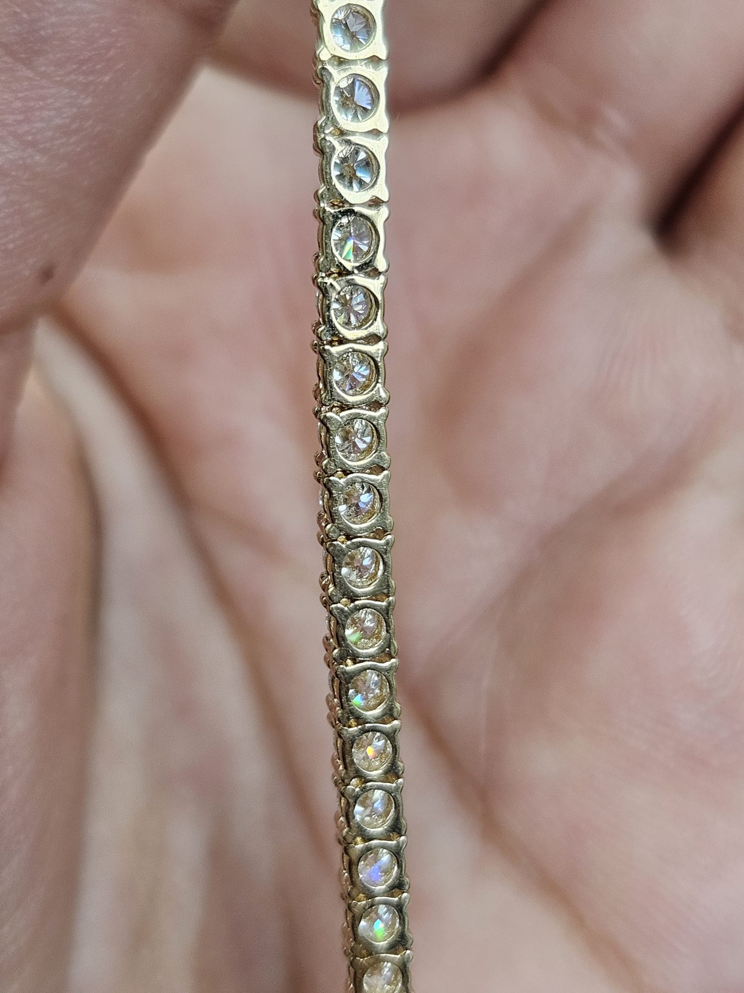 IGI 10.92cttw Yellow Gold Lab Diamond 20" Tennis Necklace