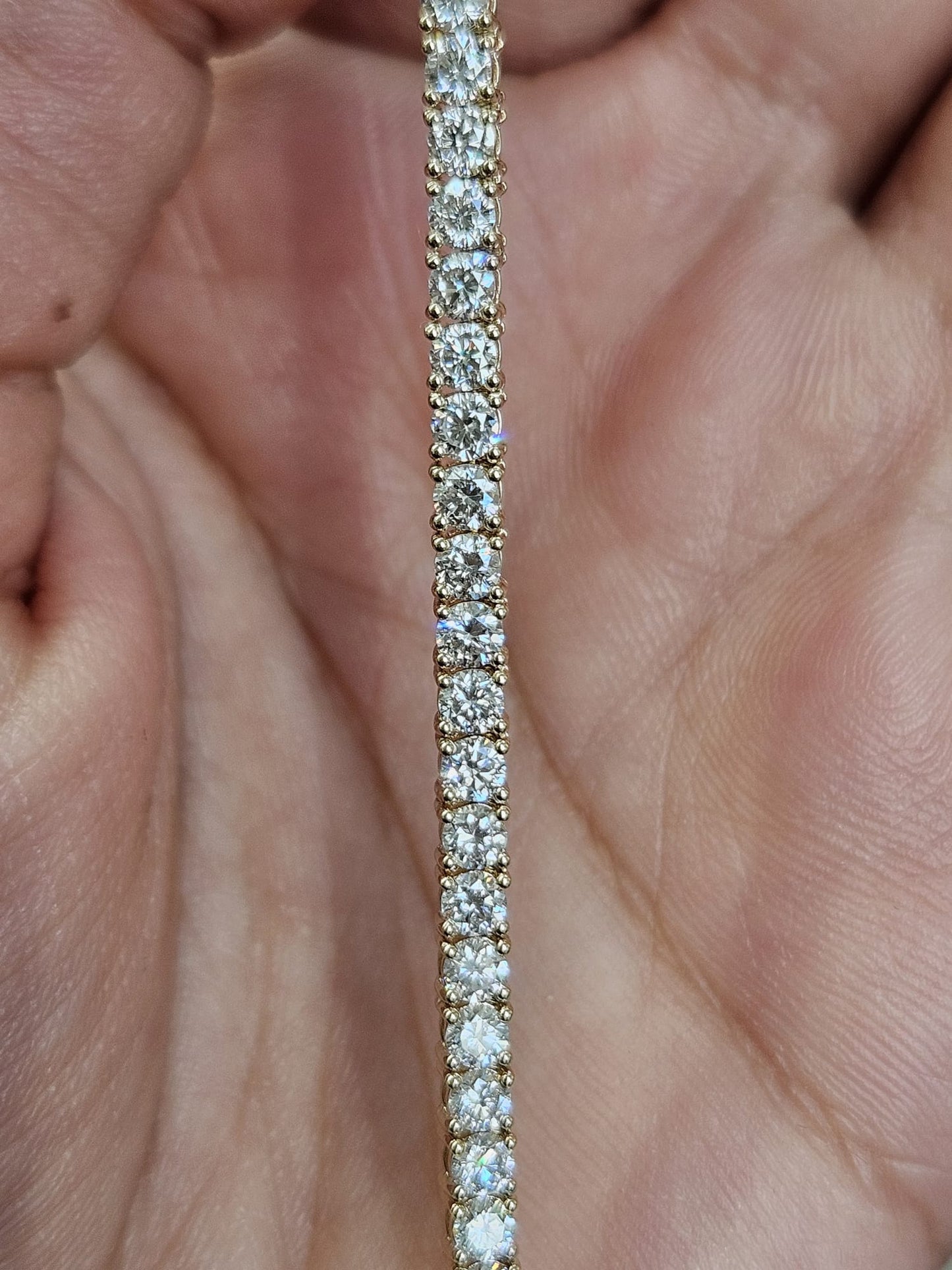 IGI 10.92cttw Yellow Gold Lab Diamond 20" Tennis Necklace
