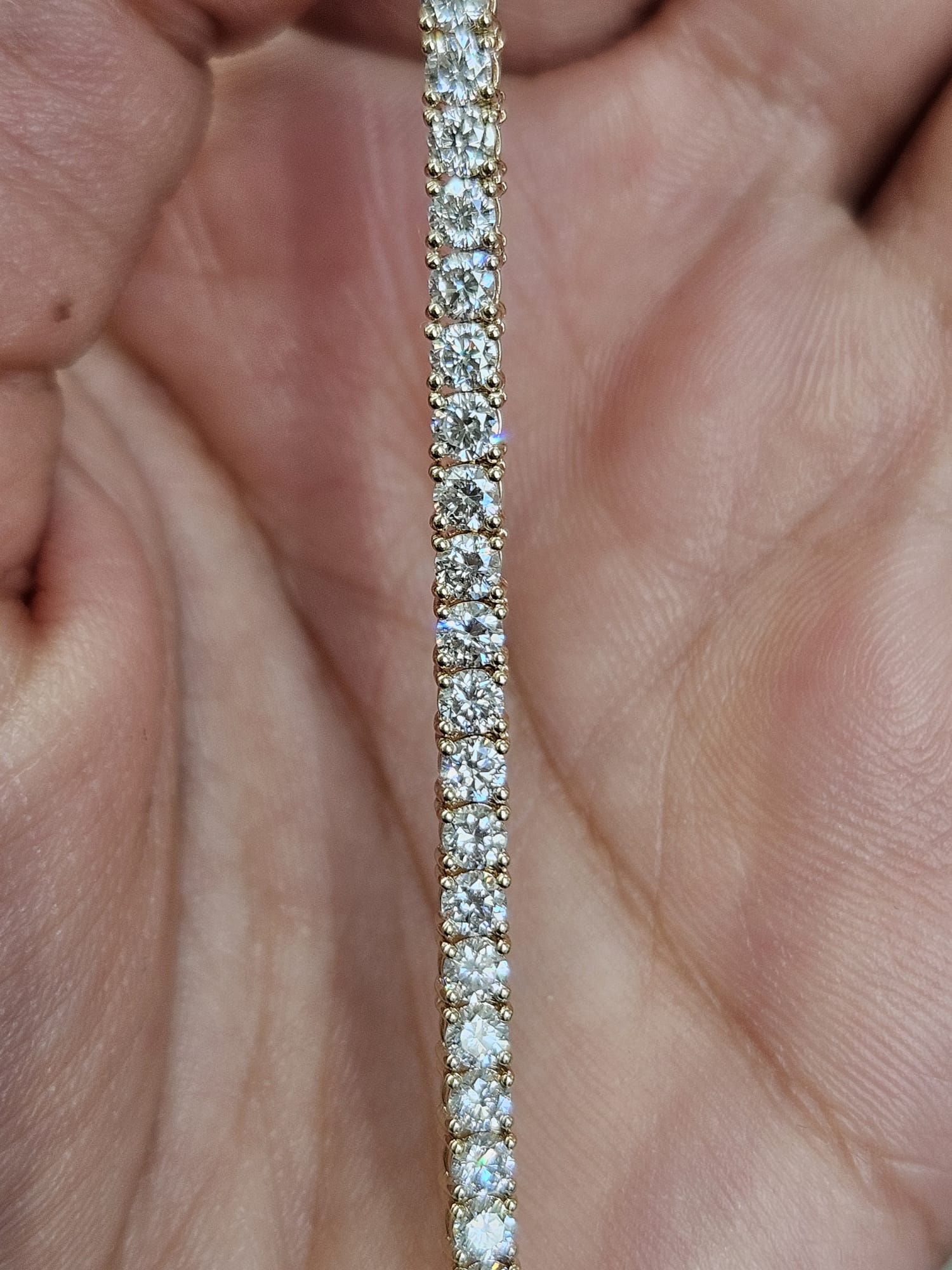 IGI 10.92cttw Yellow Gold Lab Diamond 20" Tennis Necklace