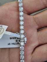 IGI 8.52cttw White Gold Lab Diamond 7" Tennis Bracelet