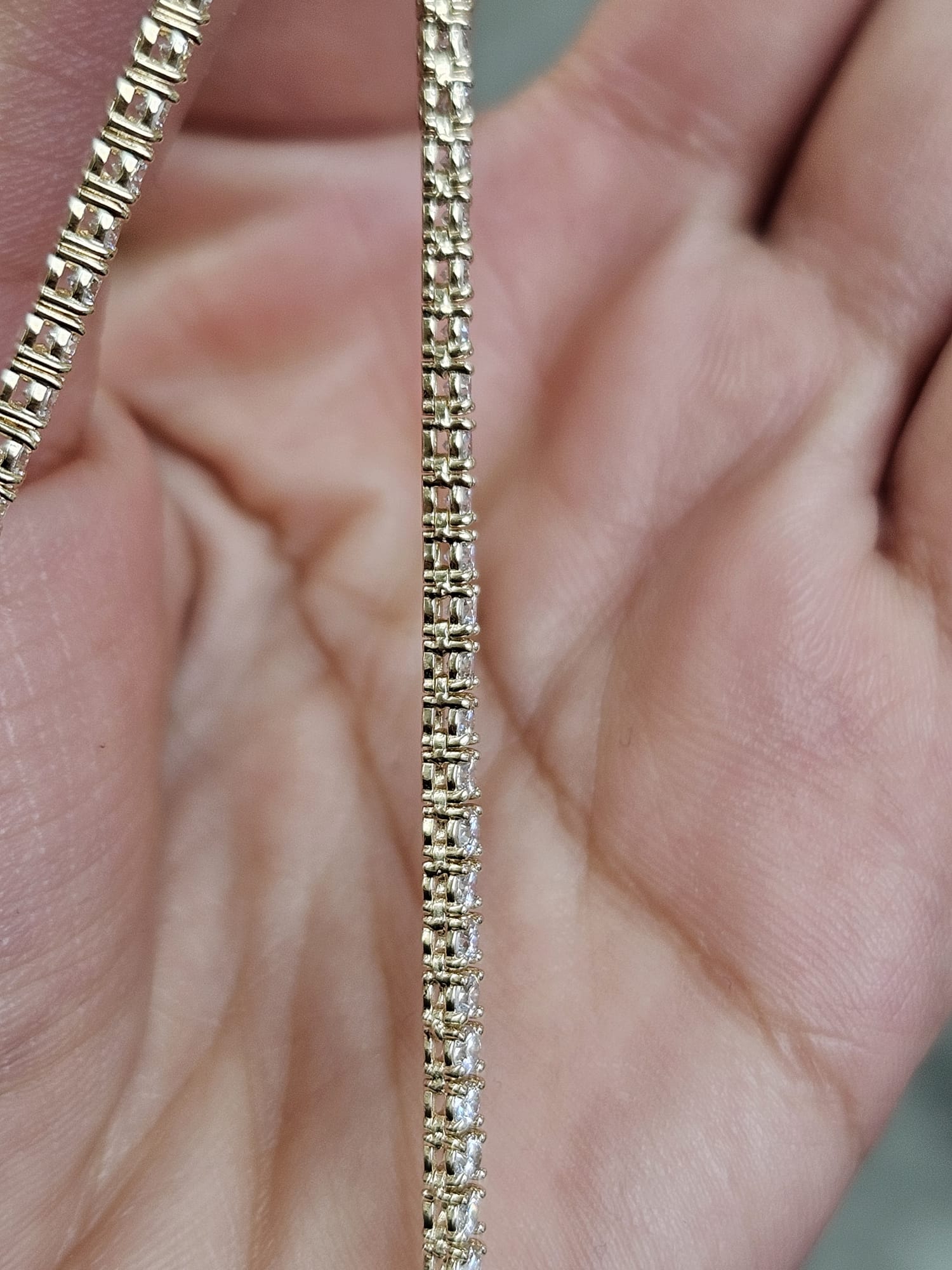 IGI 7.83cttw Yellow Gold Lab Diamond 22" Tennis Necklace