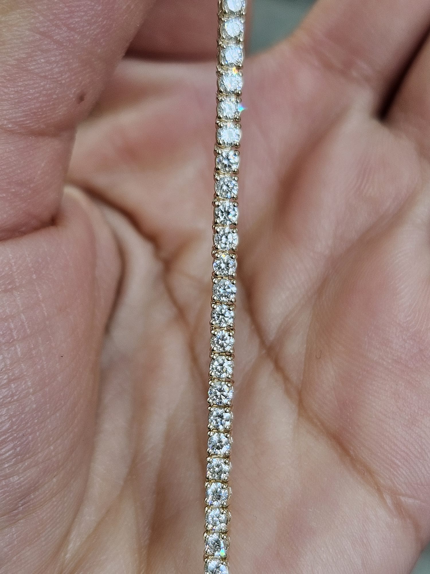 IGI 7.83cttw Yellow Gold Lab Diamond 22" Tennis Necklace