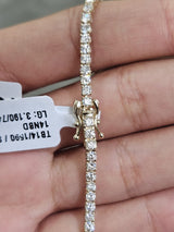 IGI 3.19cttw Yellow Gold Lab Diamond 7.15" Tennis Bracelet