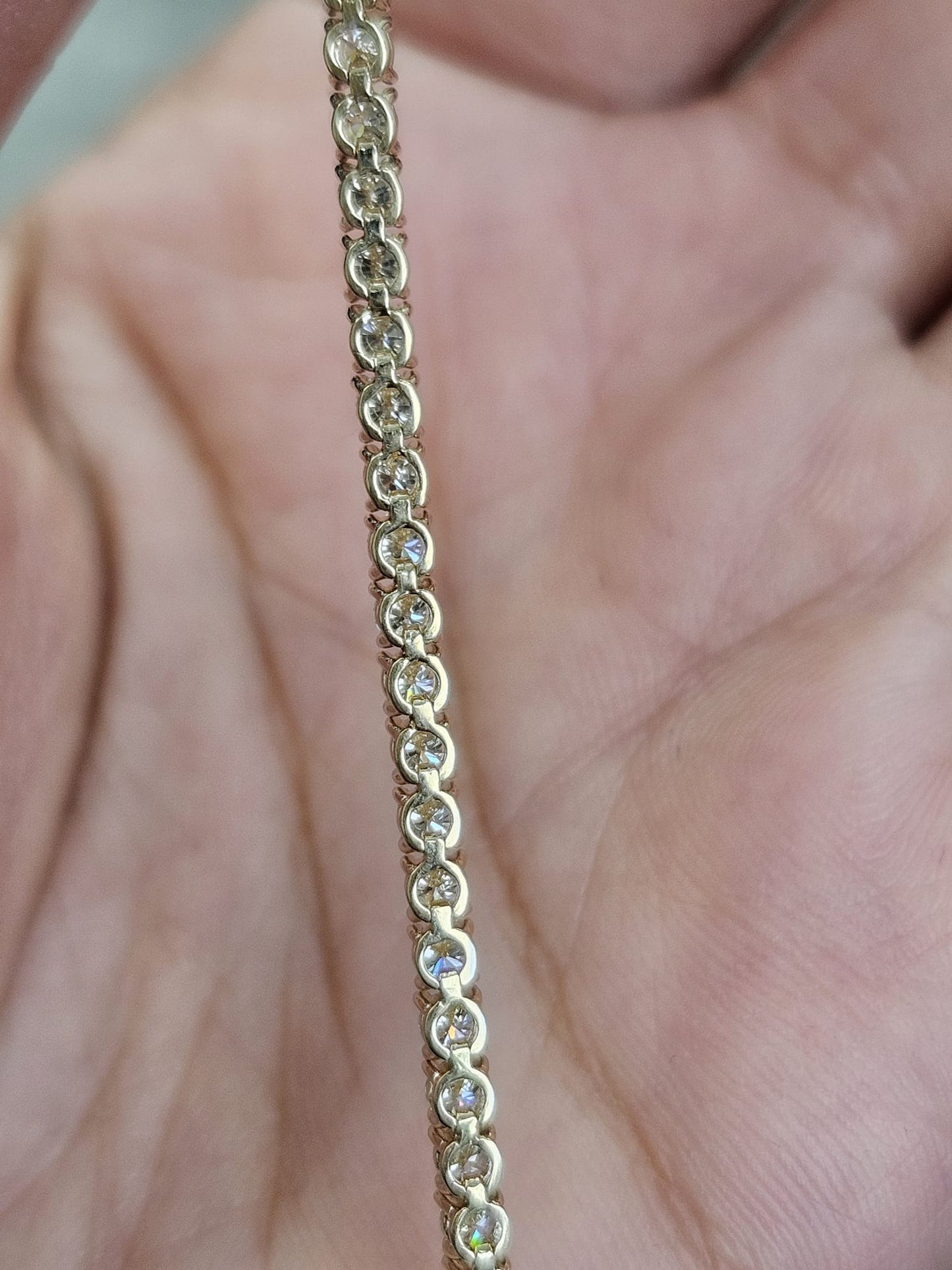 IGI 3.19cttw Yellow Gold Lab Diamond 7.15" Tennis Bracelet