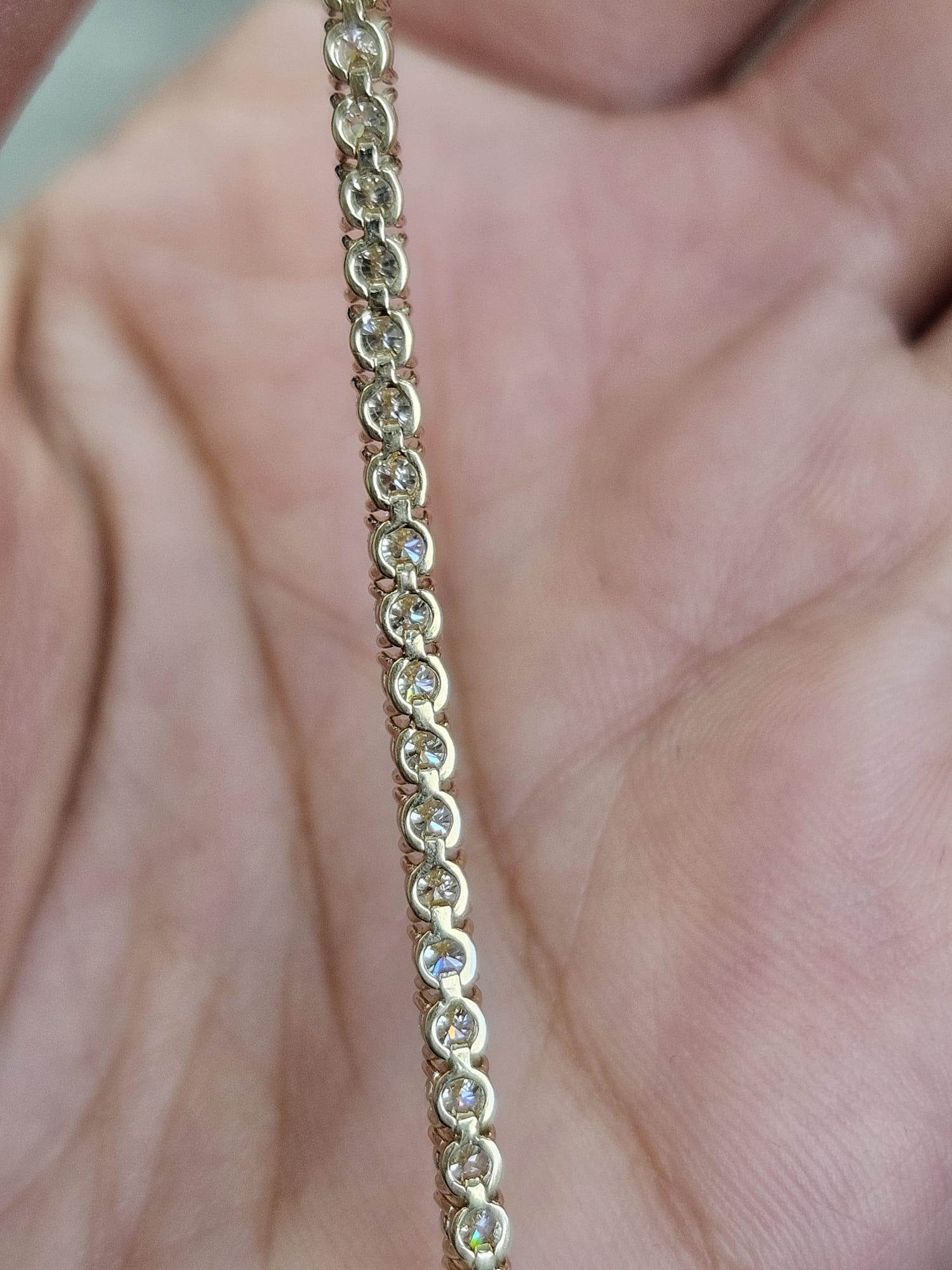 IGI 3.19cttw Yellow Gold Lab Diamond 7.15" Tennis Bracelet