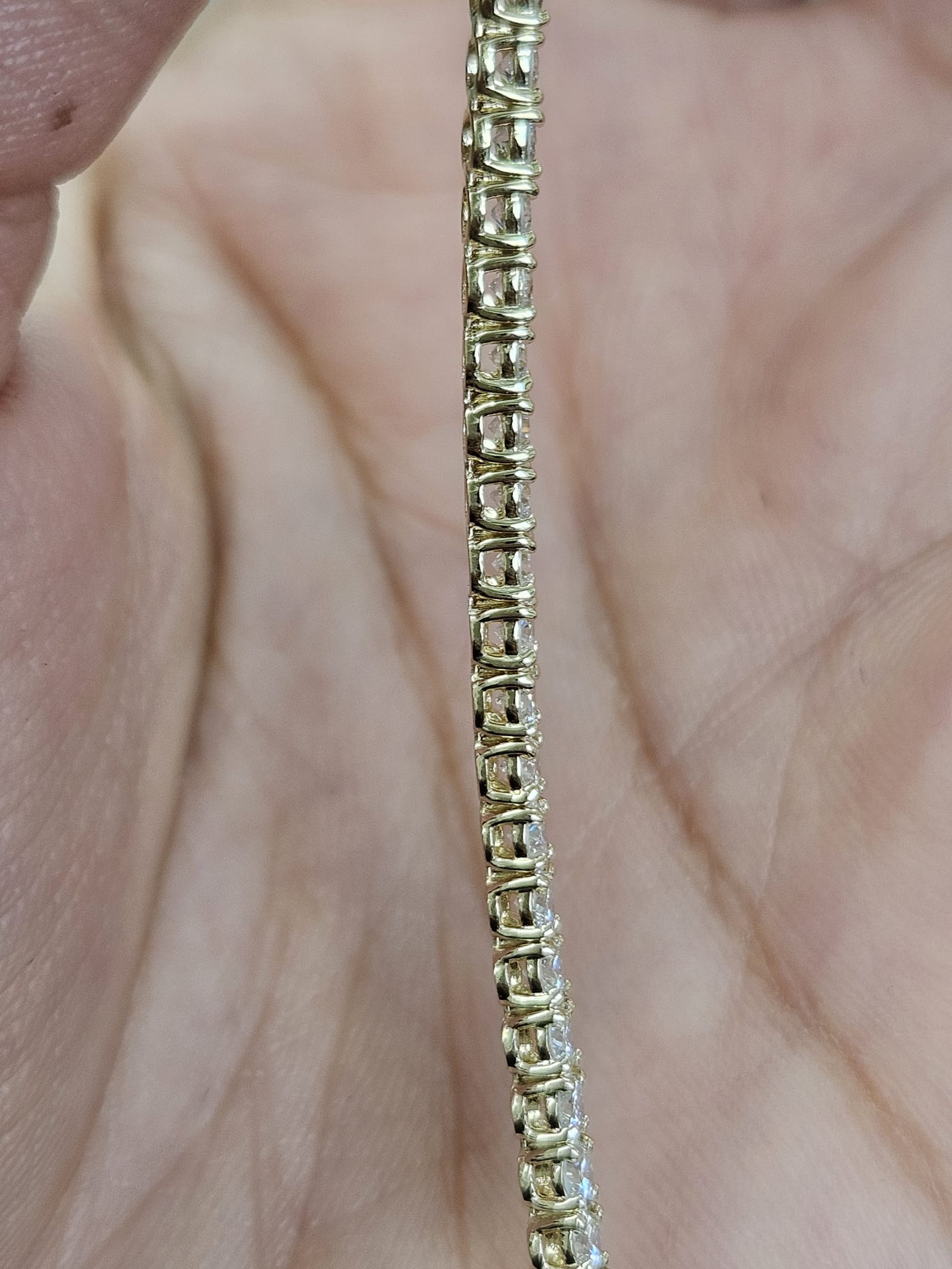 IGI 3.19cttw Yellow Gold Lab Diamond 7.15" Tennis Bracelet