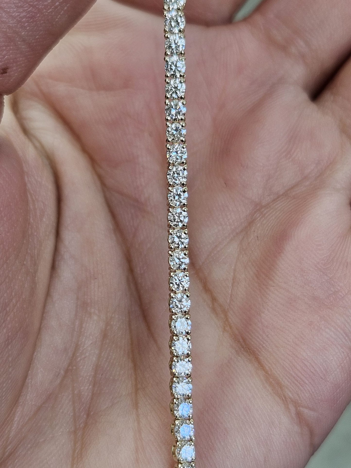 IGI 3.19cttw Yellow Gold Lab Diamond 7.15" Tennis Bracelet