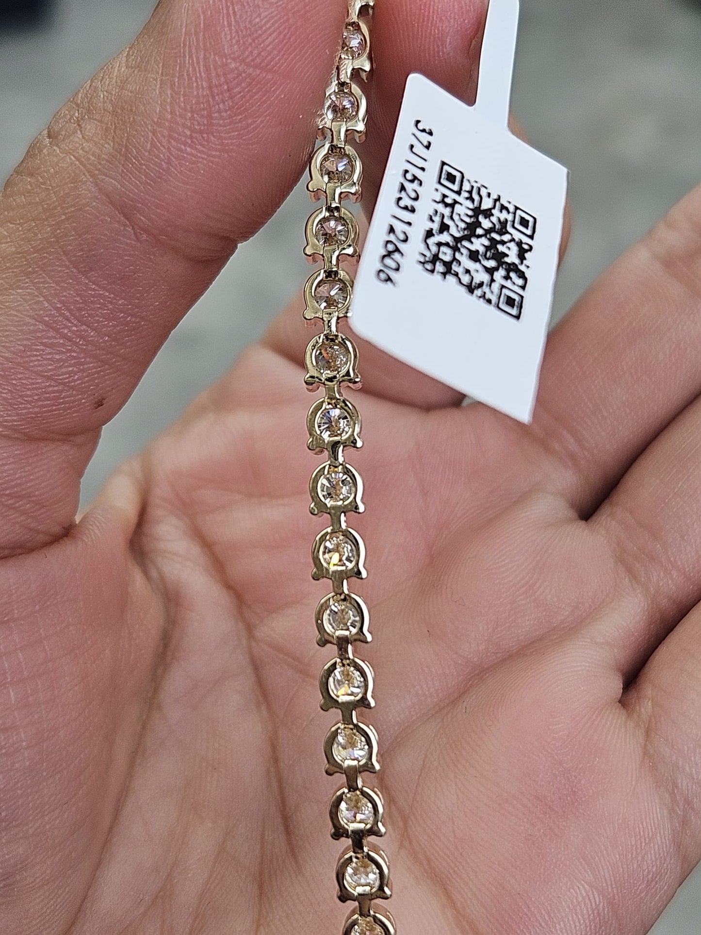 IGI 7.04cttw Yellow Gold 3 Prongs Lab Diamond 7.25" Tenis Bracelet