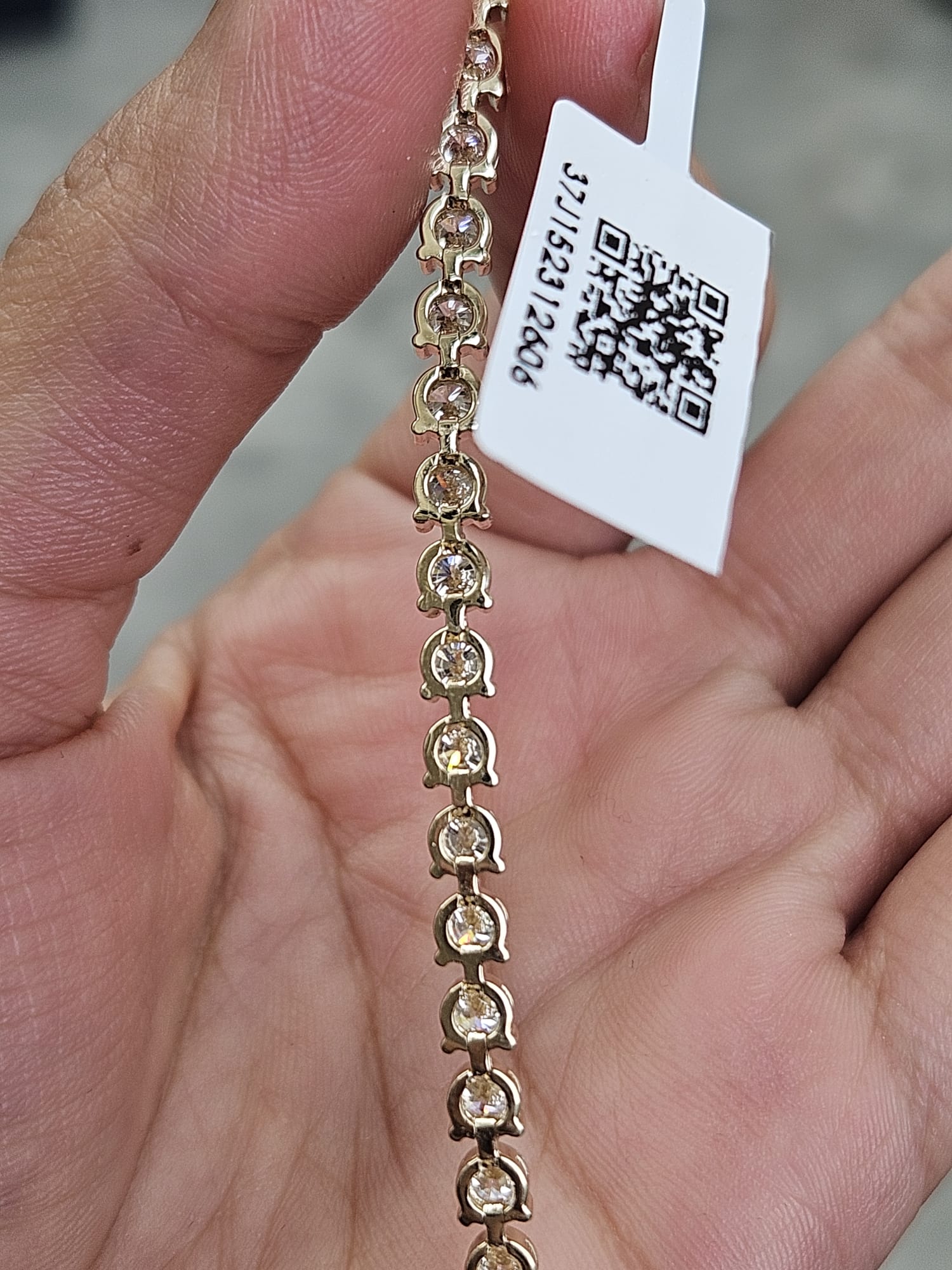 IGI 7.04cttw Yellow Gold 3 Prongs Lab Diamond 7.25" Tenis Bracelet