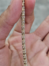 IGI 7.04cttw Yellow Gold 3 Prongs Lab Diamond 7.25" Tenis Bracelet