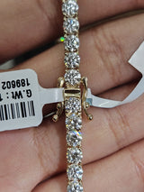 IGI 8.57cttw Yellow Gold Lab Diamond 7.25" Tennis Bracelet