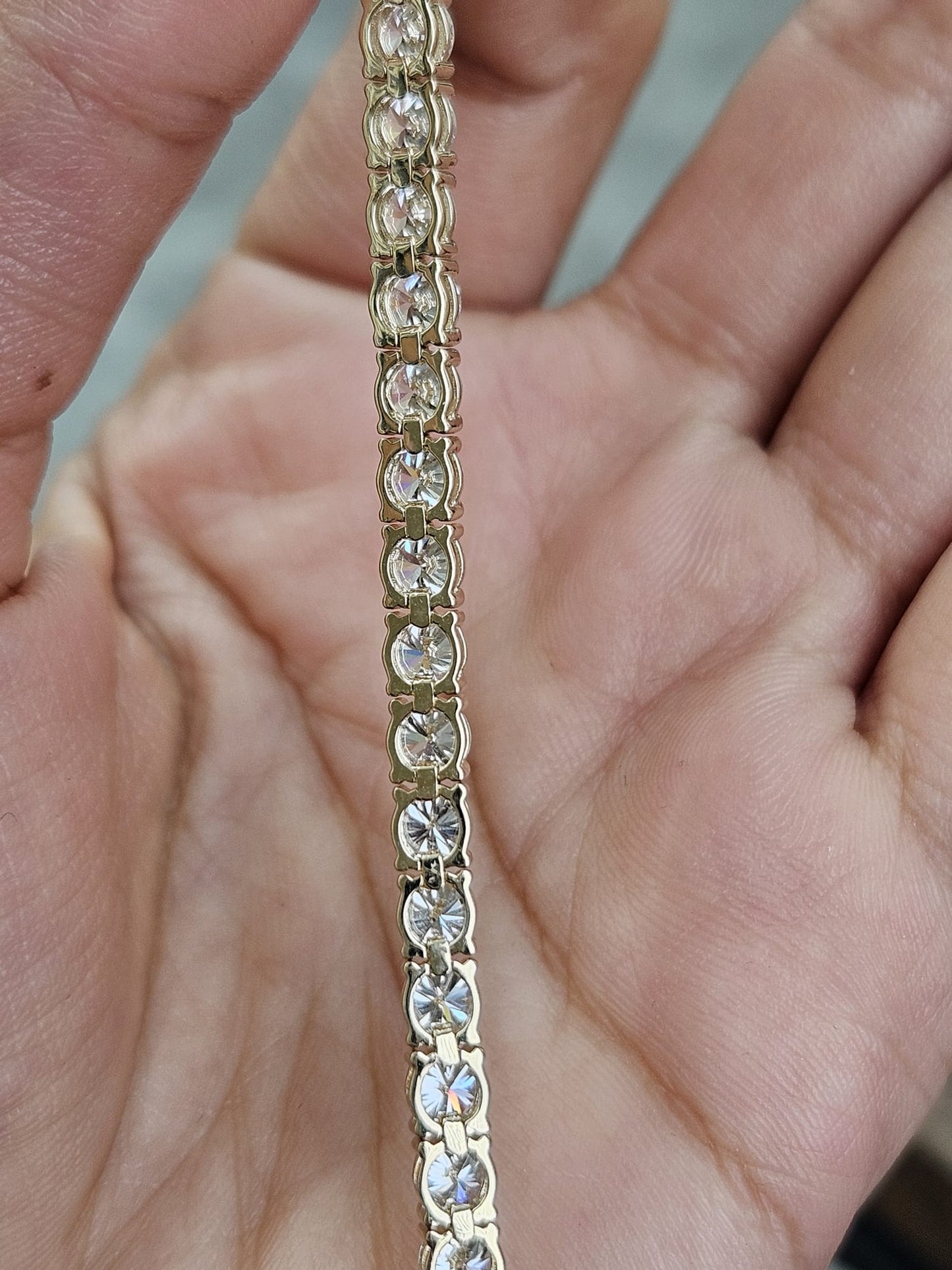 IGI 8.57cttw Yellow Gold Lab Diamond 7.25" Tennis Bracelet