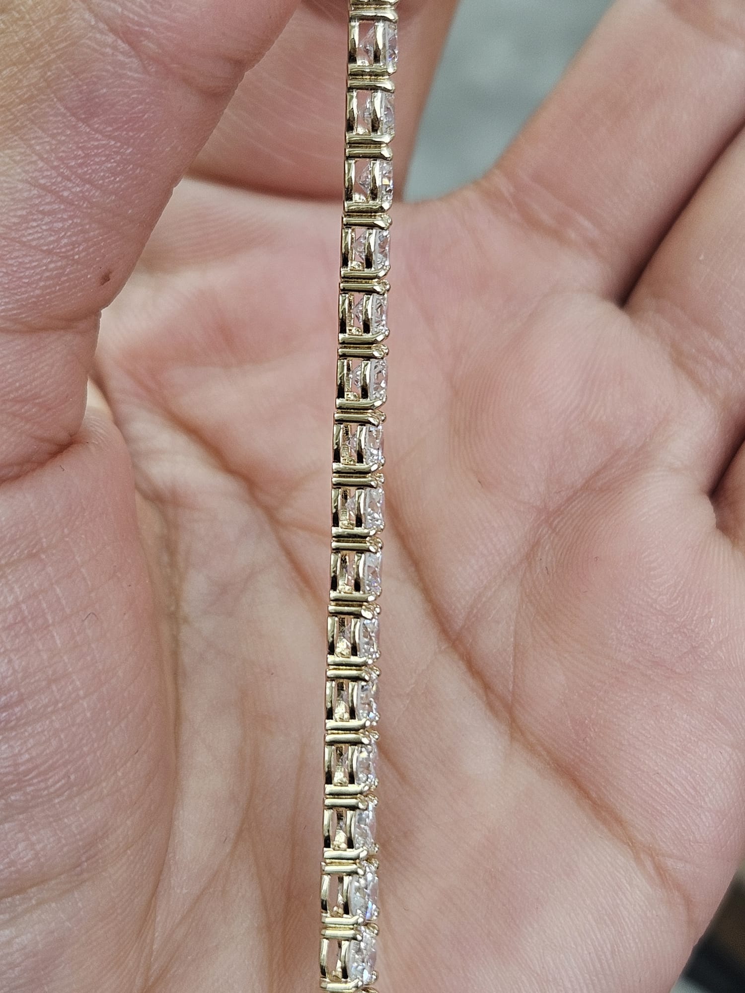 IGI 8.57cttw Yellow Gold Lab Diamond 7.25" Tennis Bracelet