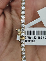 IGI 15.33cttw Yellow Gold Lab Diamond 22" Tennis Necklace