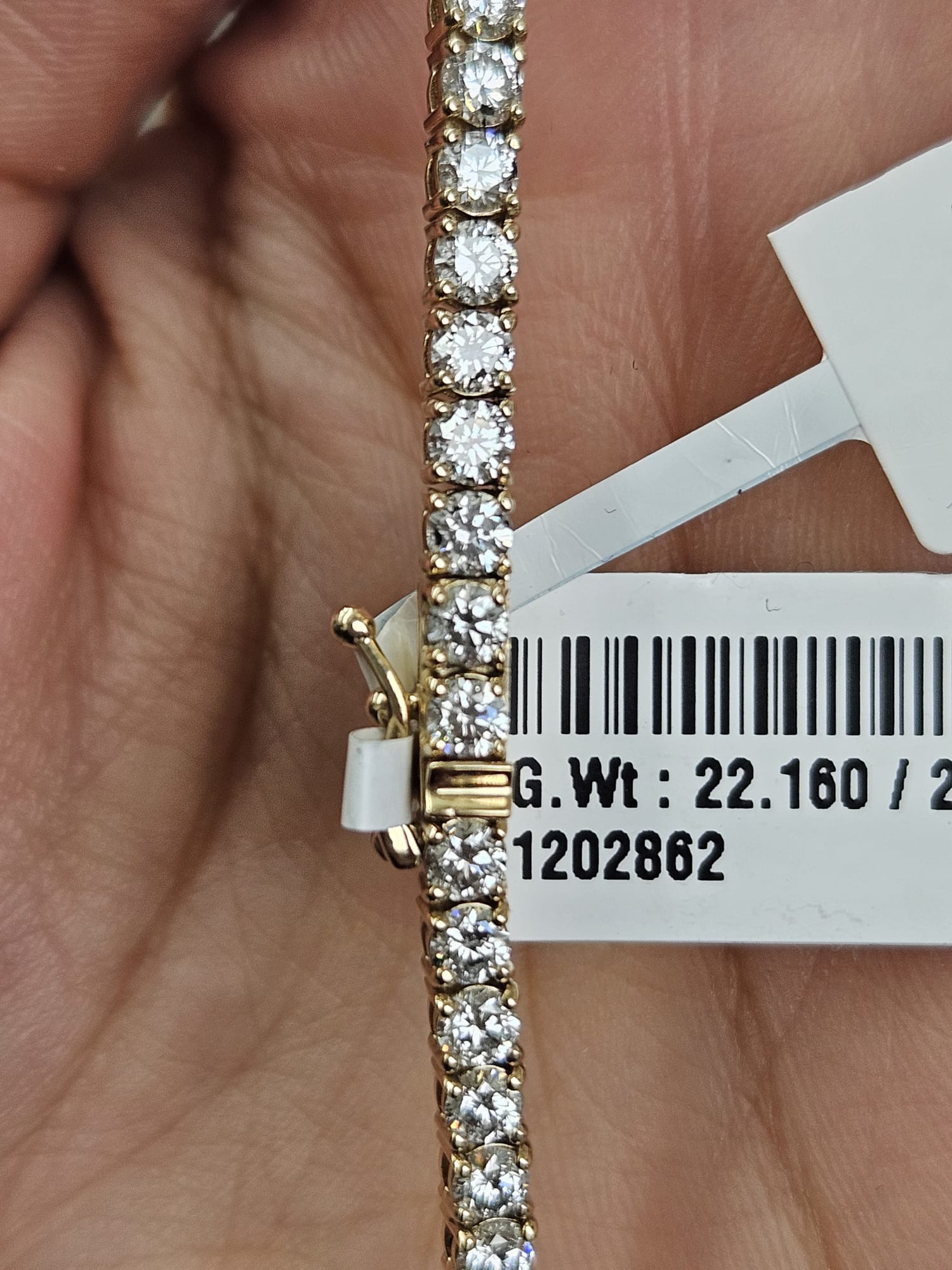 IGI 15.33cttw Yellow Gold Lab Diamond 22" Tennis Necklace