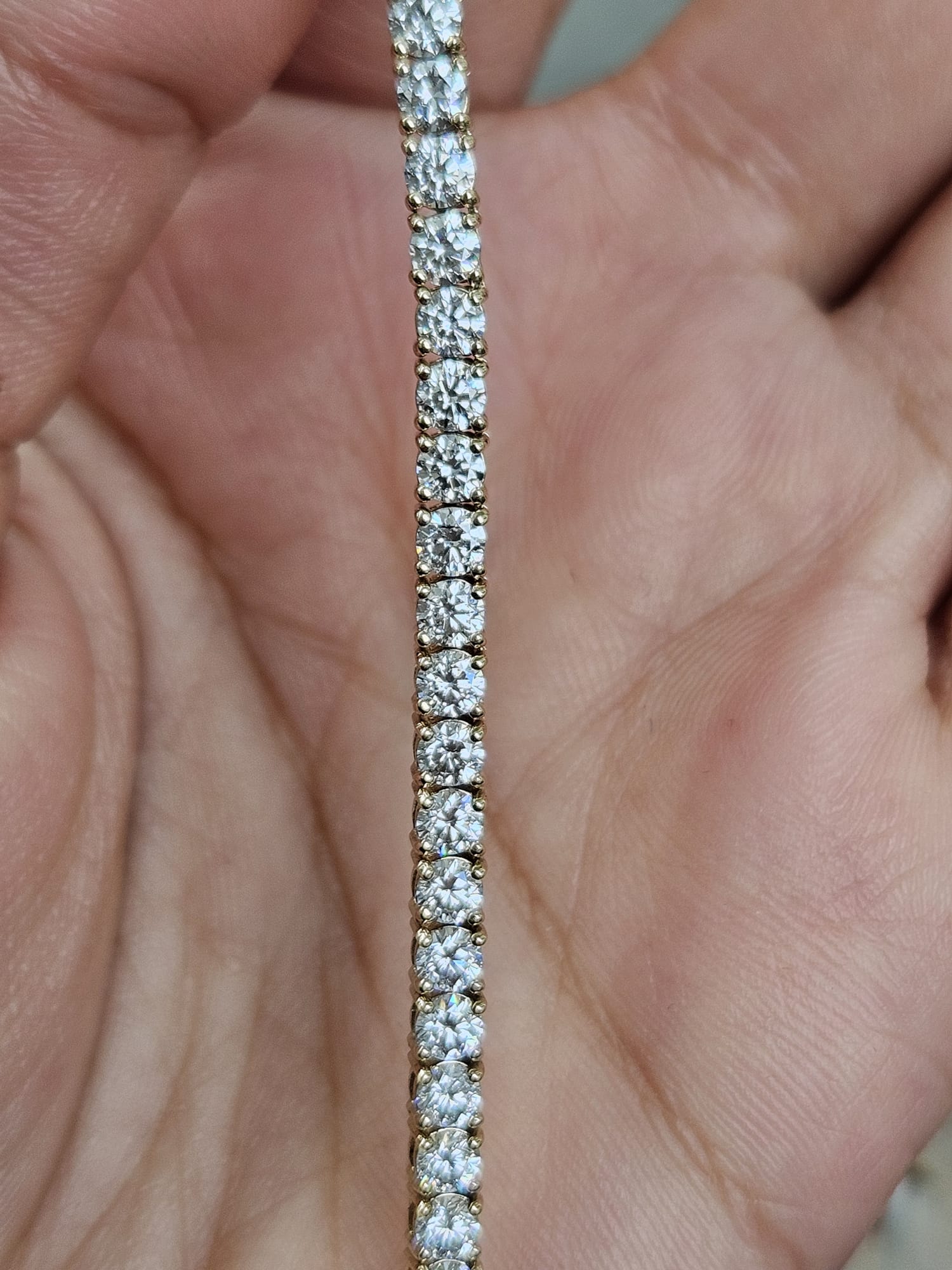 IGI 15.33cttw Yellow Gold Lab Diamond 22" Tennis Necklace
