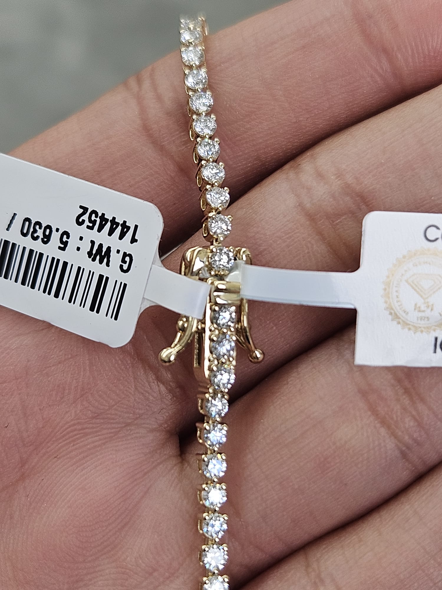 IGI 2.41cttw Yellow Gold 3 Prongs Lab Diamond 7.25" Tennis Bracelet