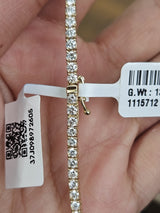 7.22cttw Yellow Gold Lab Diamond 17" Tennis Necklace
