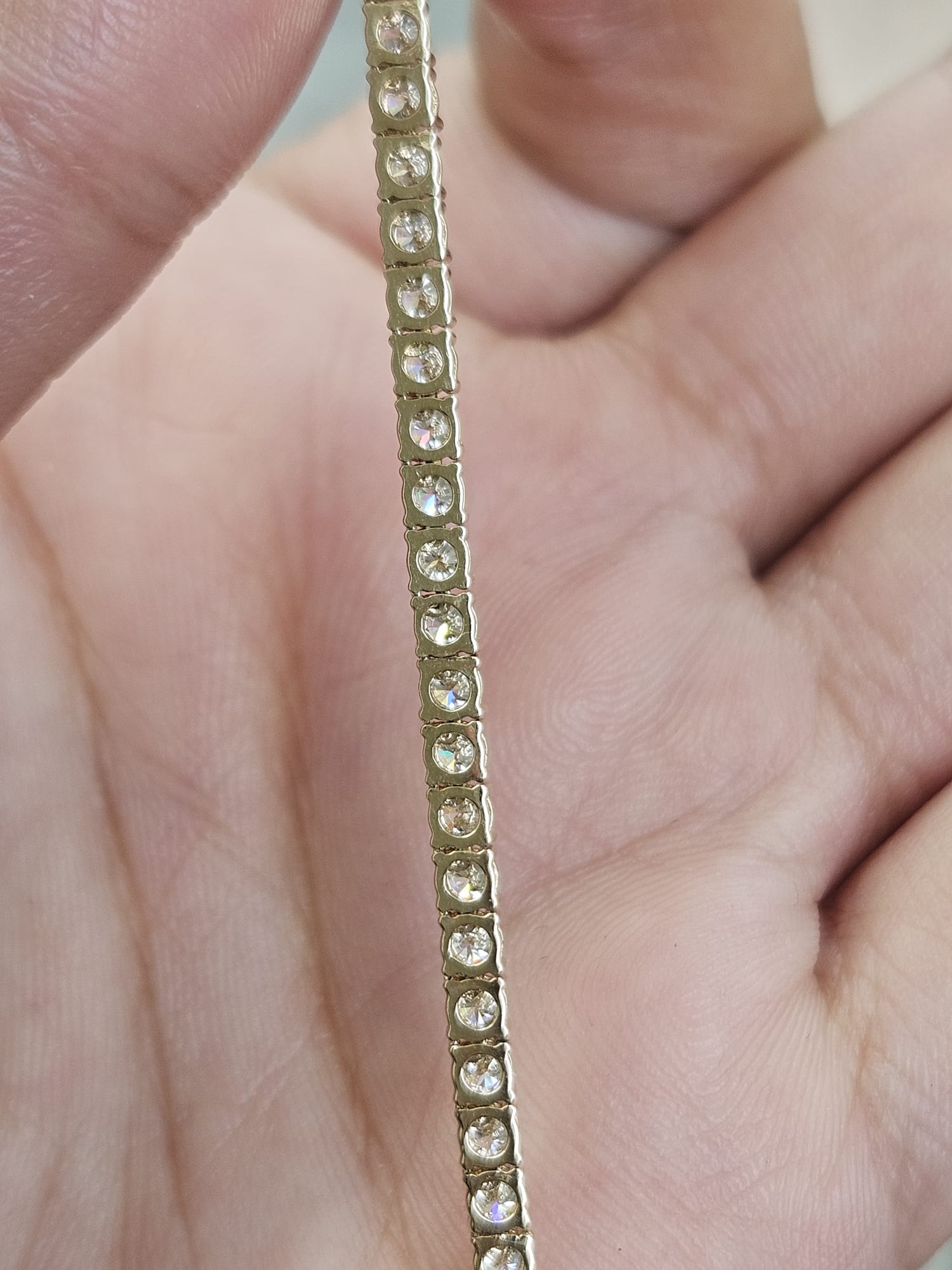 7.22cttw Yellow Gold Lab Diamond 17" Tennis Necklace