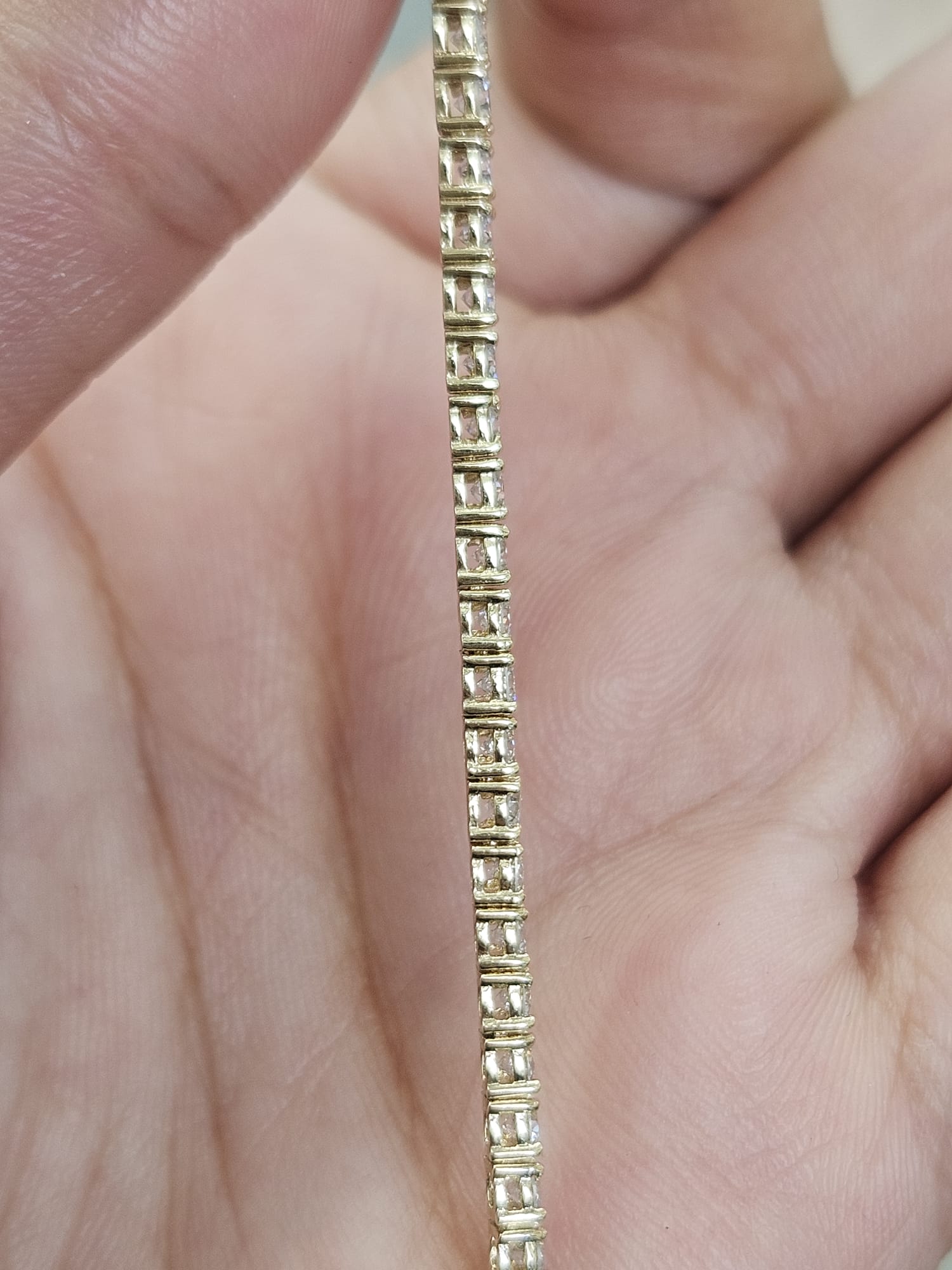 7.22cttw Yellow Gold Lab Diamond 17" Tennis Necklace