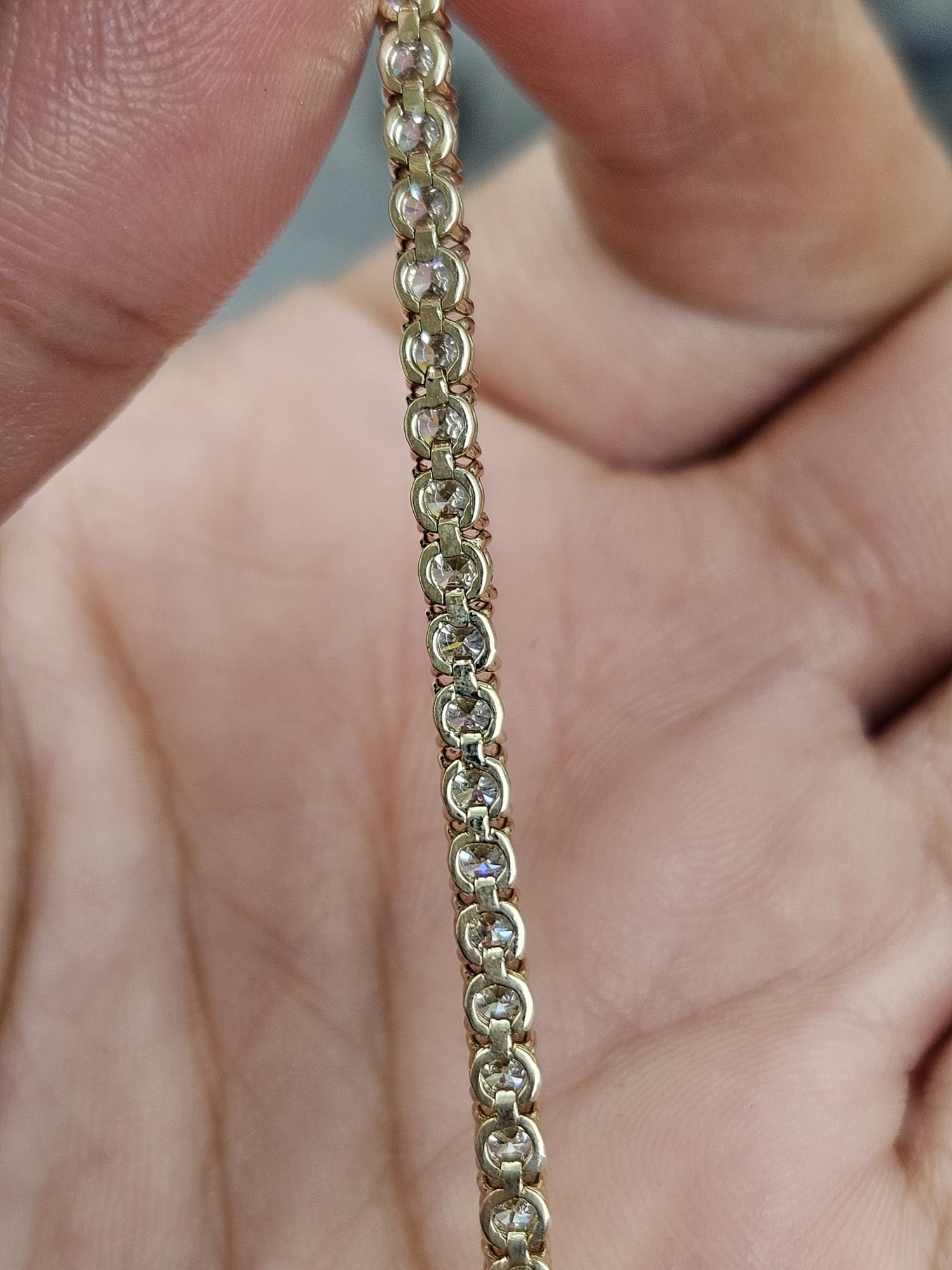 IGI 4cttw Yellow Gold Lab Diamond 7" Tennis Bracelet