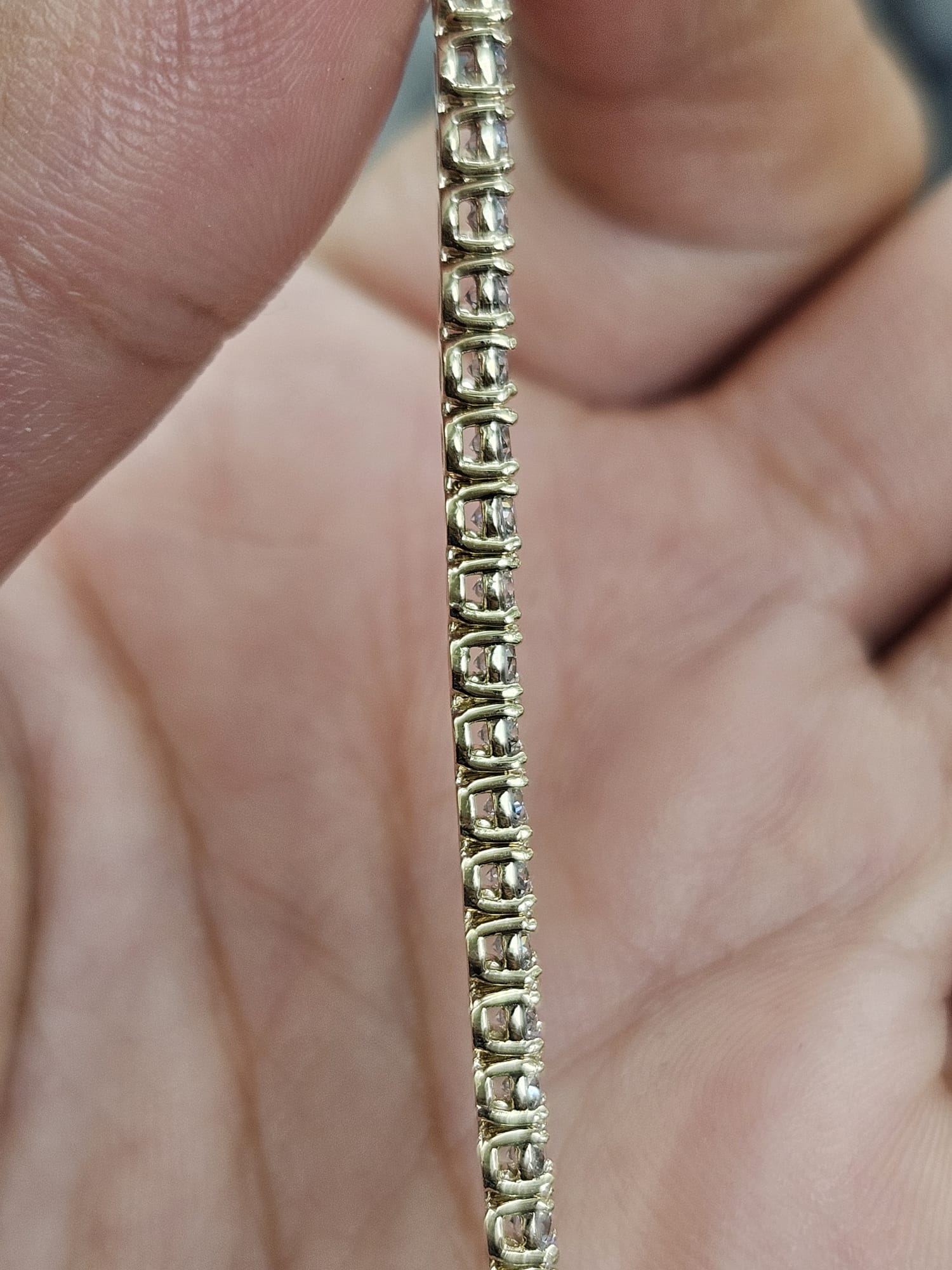 IGI 4cttw Yellow Gold Lab Diamond 7" Tennis Bracelet