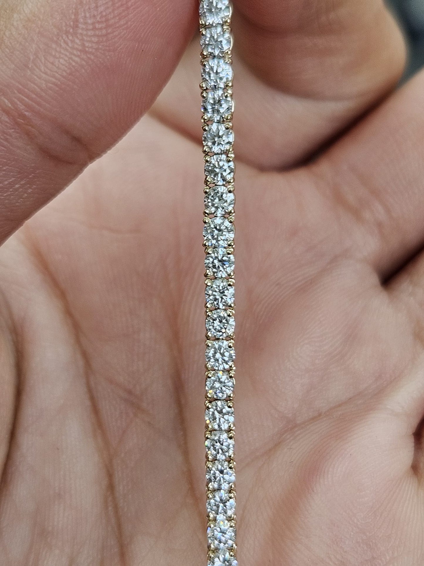IGI 4cttw Yellow Gold Lab Diamond 7" Tennis Bracelet