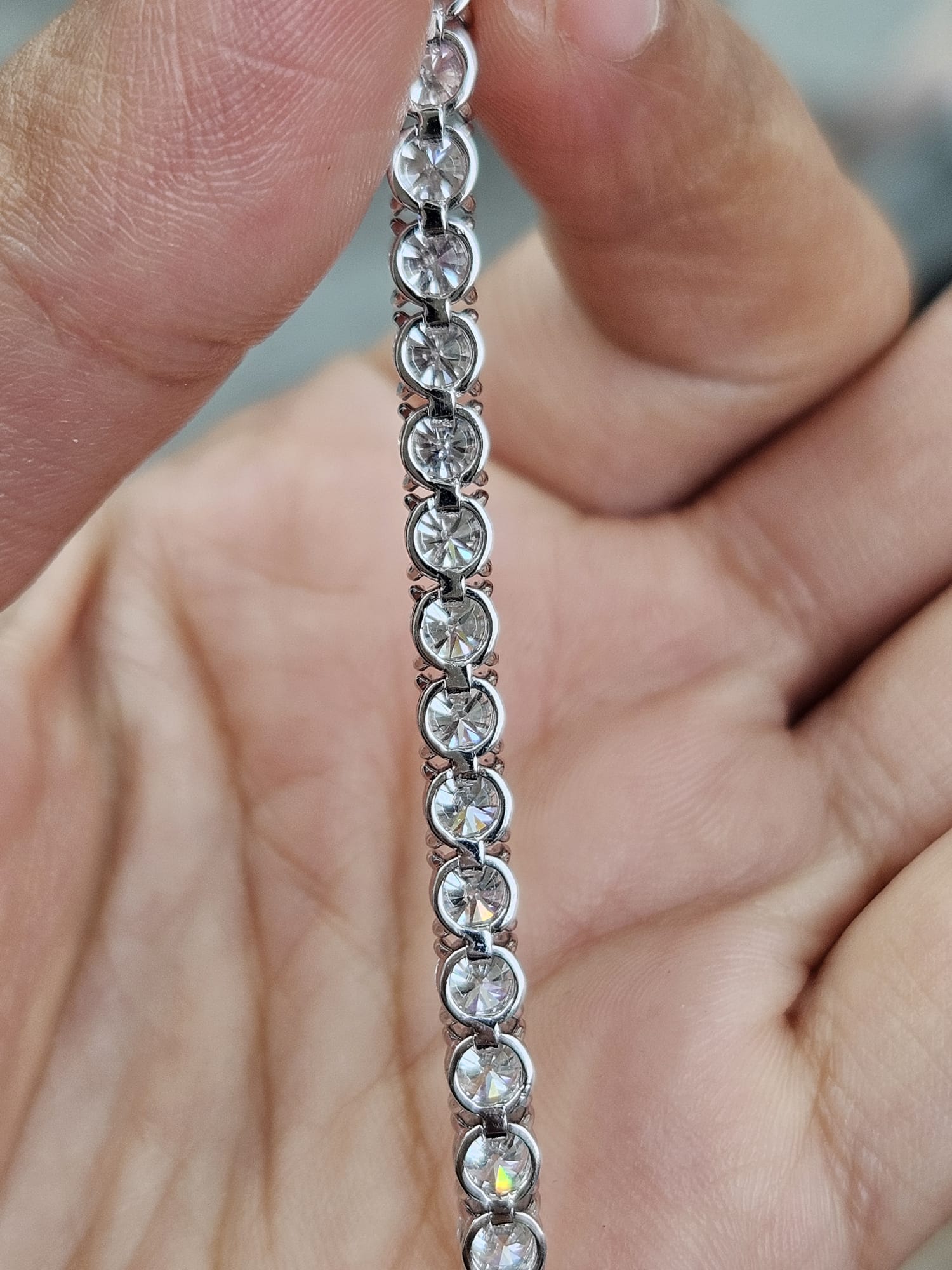 IGI 9.53cttw White Gold Lab Diamond 7" Tennis Bracelet