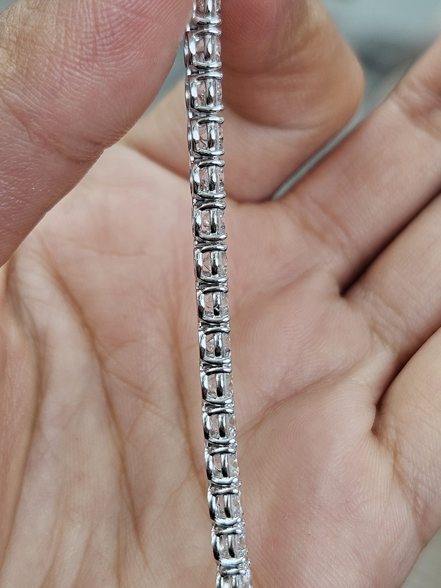 IGI 9.53cttw White Gold Lab Diamond 7" Tennis Bracelet