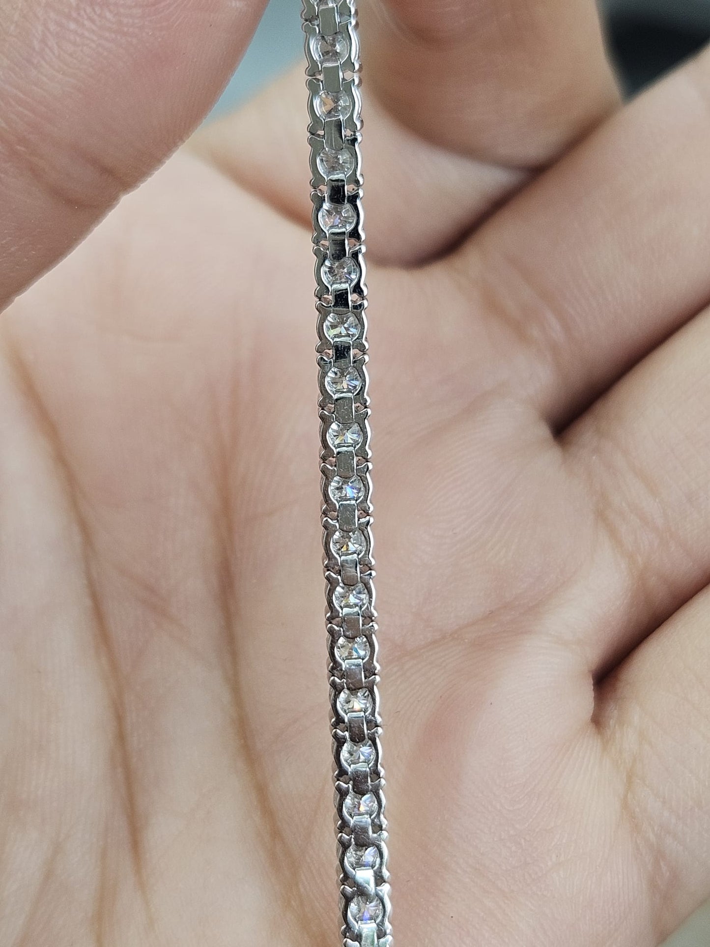 IGI 4.21cttw White Gold Lab Diamond 7" Tennis Bracelet